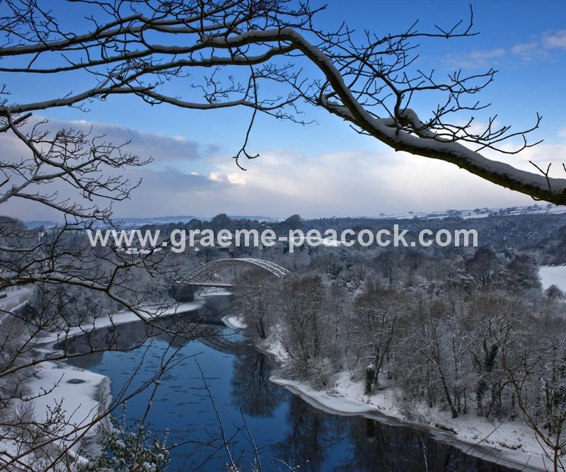Points Bridge and River Tyne near Wylam,  Northumberland