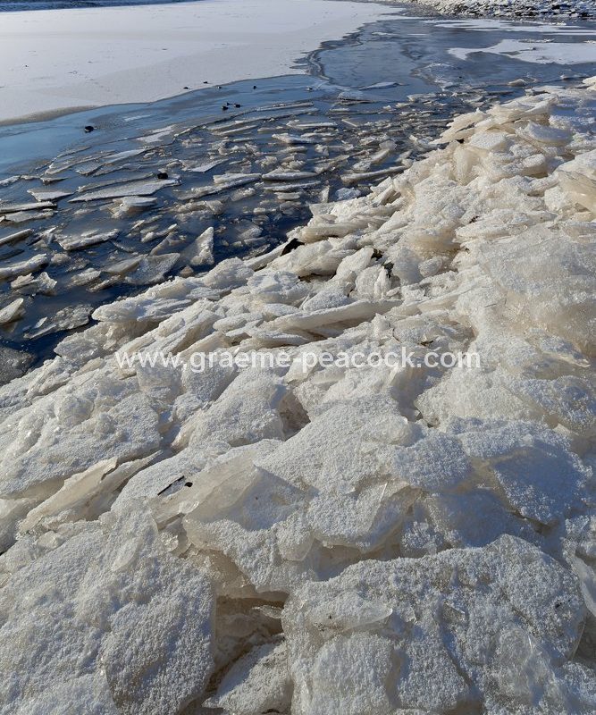 Frozen River Tyne near Wylam, Northumberland