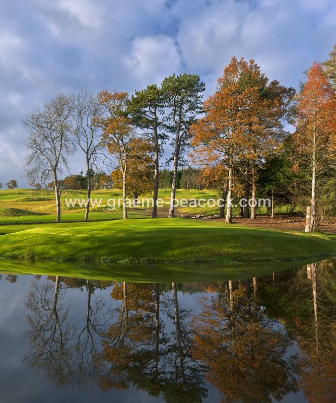 Autumn colours at Close House Golf and Country Club near Wylam, Northumberland