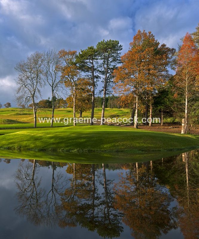 Autumn colours at Close House Golf and Country Club near Wylam, Northumberland