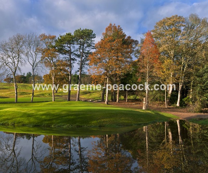 Autumn colours at Close House Golf and Country Club near Wylam, Northumberland