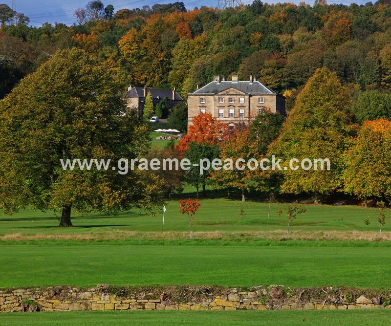 Autumn colours at Close House Golf and Country Club near Wylam, Northumberland