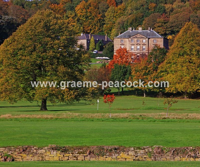 Autumn colours at Close House Golf and Country Club near Wylam, Northumberland