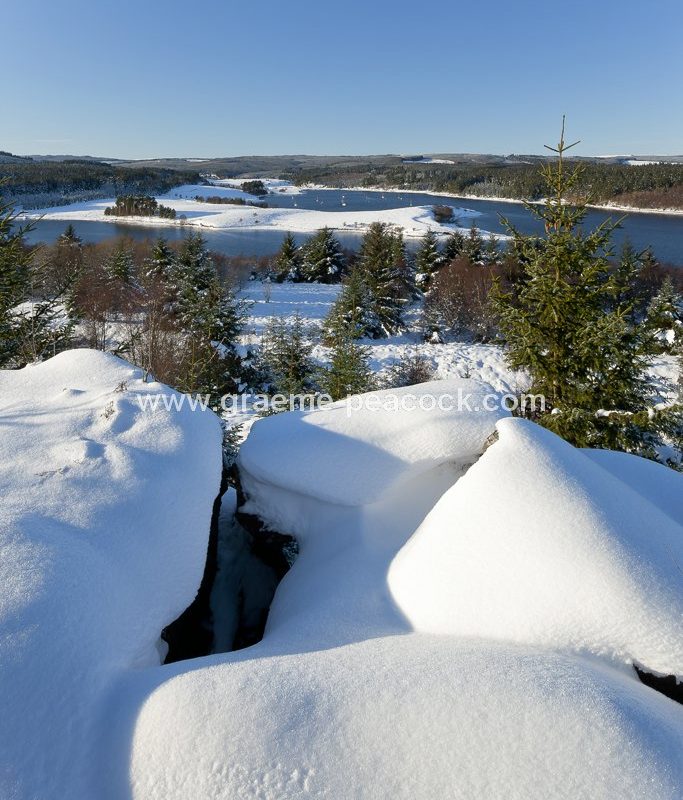 Kielder Water and Forest Park in winter, Northumberland