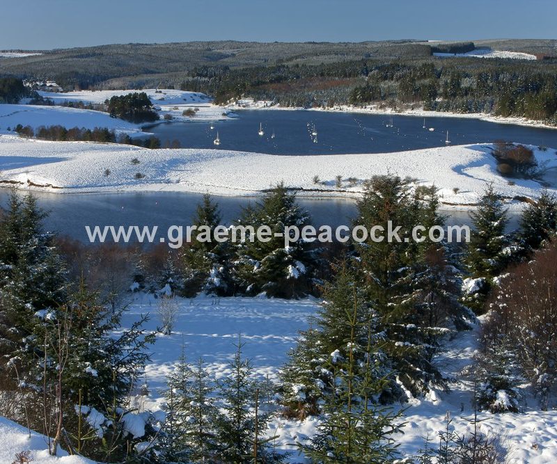 Kielder Water and Forest Park in winter, Northumberland
