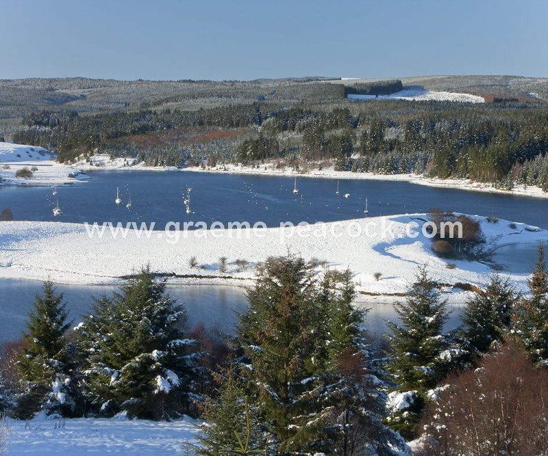 Kielder Water and Forest Park in winter, Northumberland