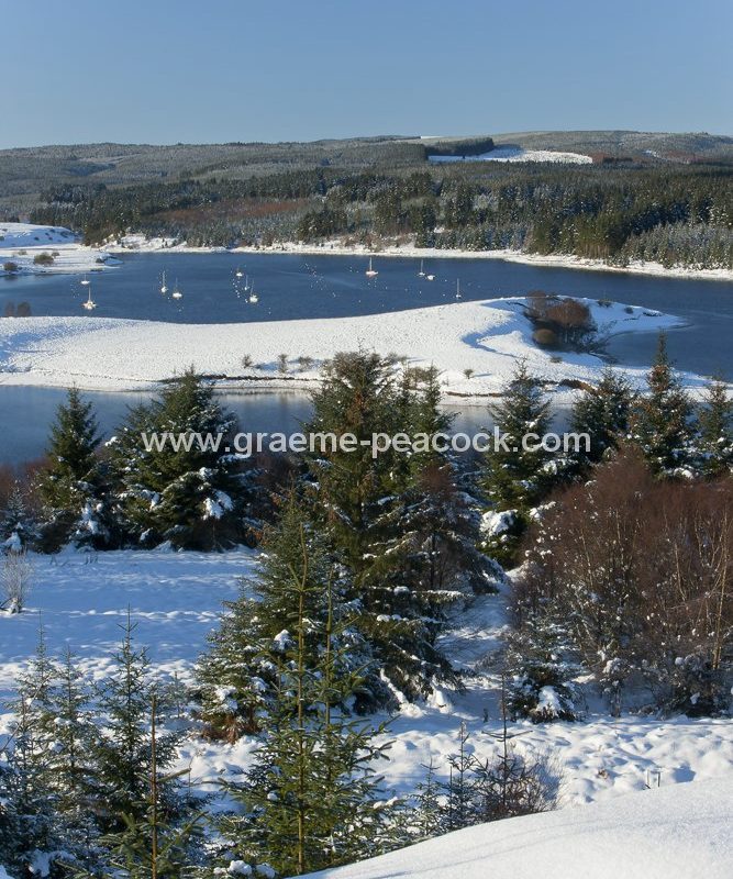 Kielder Water and Forest Park in winter, Northumberland