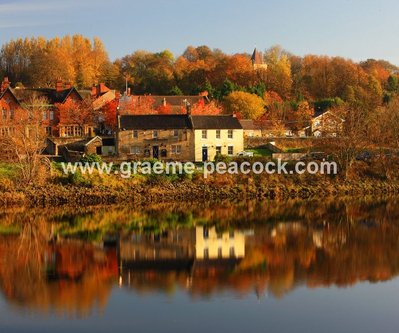 Newburn Village and River Tyne in autumn, Newburn, Tyne and Wear