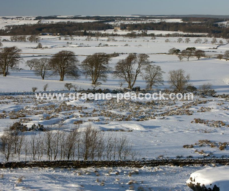 Wallington Estate seen from Shaftoe Crags near Belsay, Northumberland