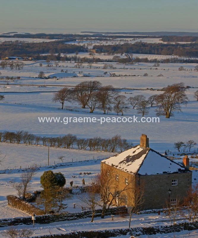Wallington Estate seen from Shaftoe Crags near Belsay, Northumberland
