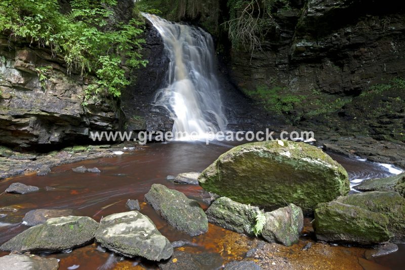Hareshaw Linn waterfall near Bellingham, Northumberland