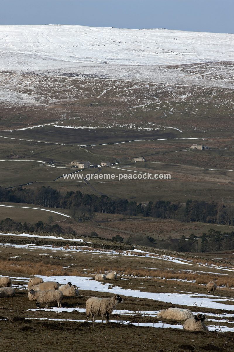 Alston Moor in winter near Alston, Cumbria