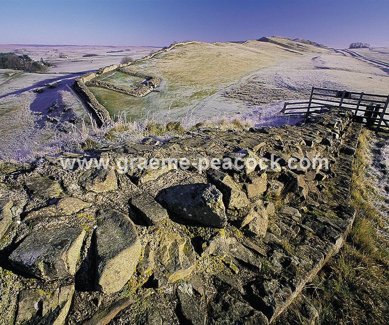 Hadrian's Wall at Milecastle 42, Cawfields nr Haltwhistle, Northumberland