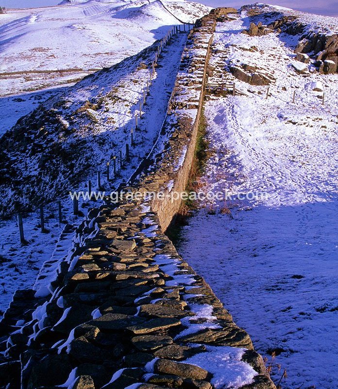 Hadrian's Wall viewed east from Thorny Doors