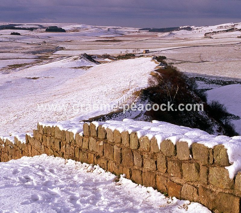 Hadrian's Wall viewed west from Thorny Doors