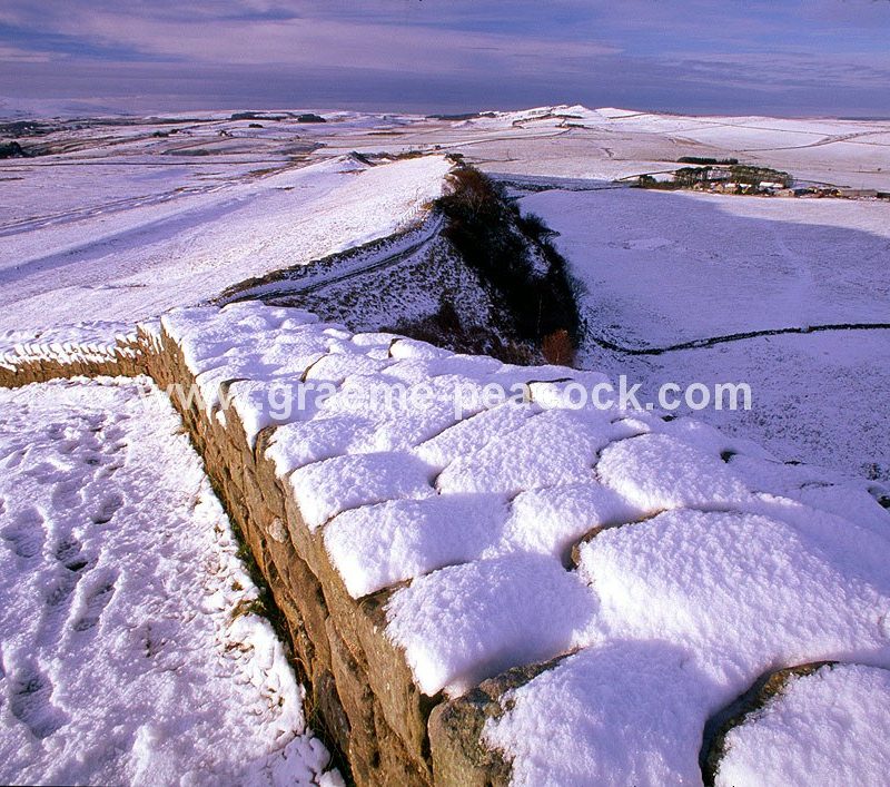 Hadrian's Wall viewed west from Cawfields