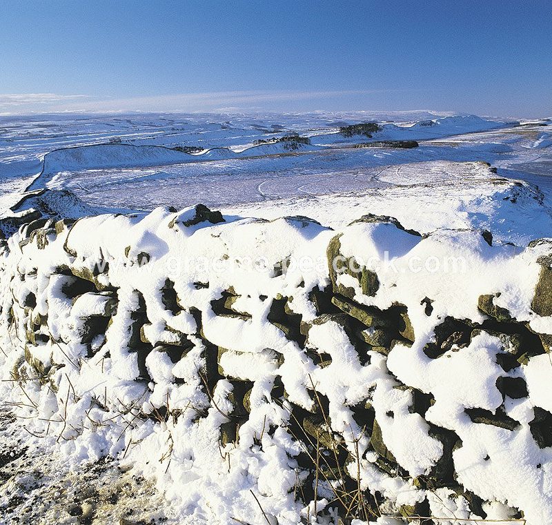 Hadrians Wall at Sewingshields Crags