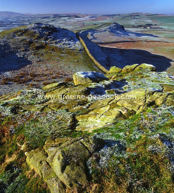 View West from Milecastle 41 on Hadrian's Wall near Haltwhistle, Northumberland, HWNT