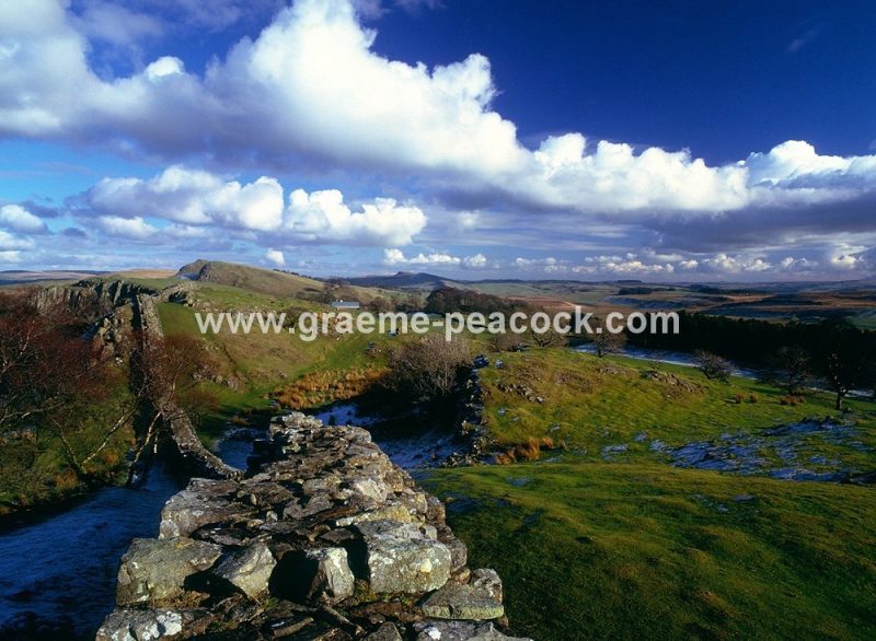 Hadrian's Wall at Walltown Crags and Quarry near Greenhead, Northumberland, HWNT