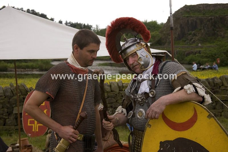 Roman re-enactments, Walltown Quarry, Greenhead, Northumberland, HWNT, NNP