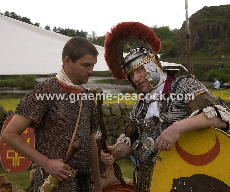 Roman re-enactments, Walltown Quarry, Greenhead, Northumberland, HWNT, NNP