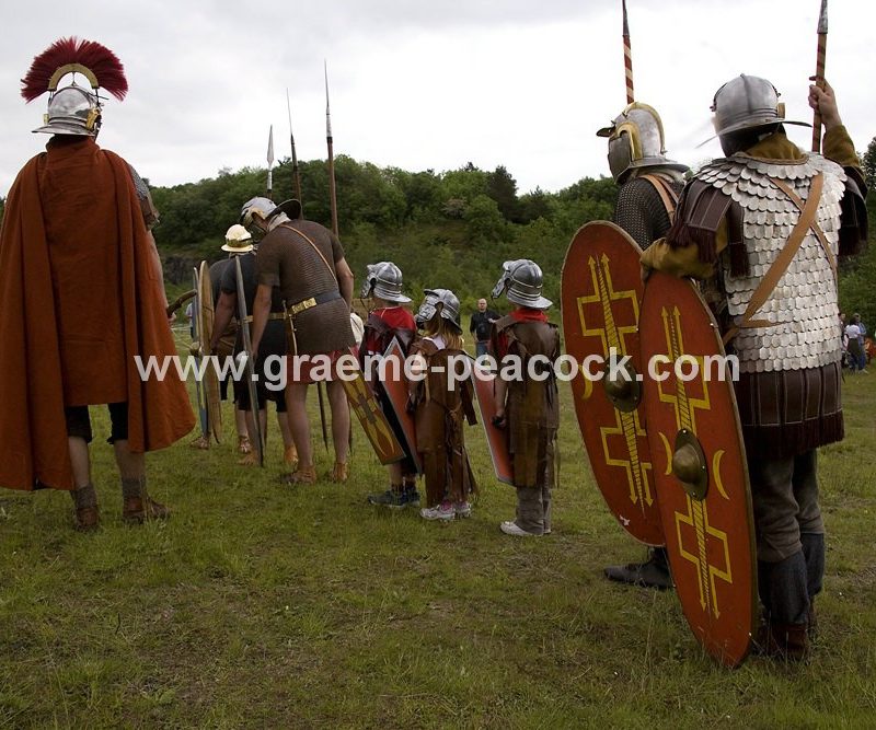 Roman re-enactments, Walltown Quarry, Greenhead, Northumberland, HWNT, NNP
