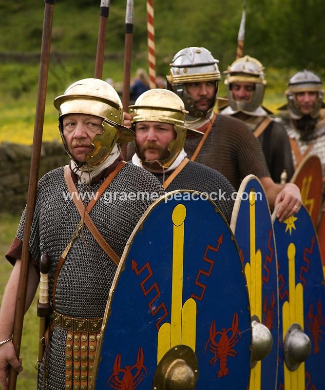 Roman re-enactments, Walltown Quarry, Greenhead, Northumberland, HWNT, NNP