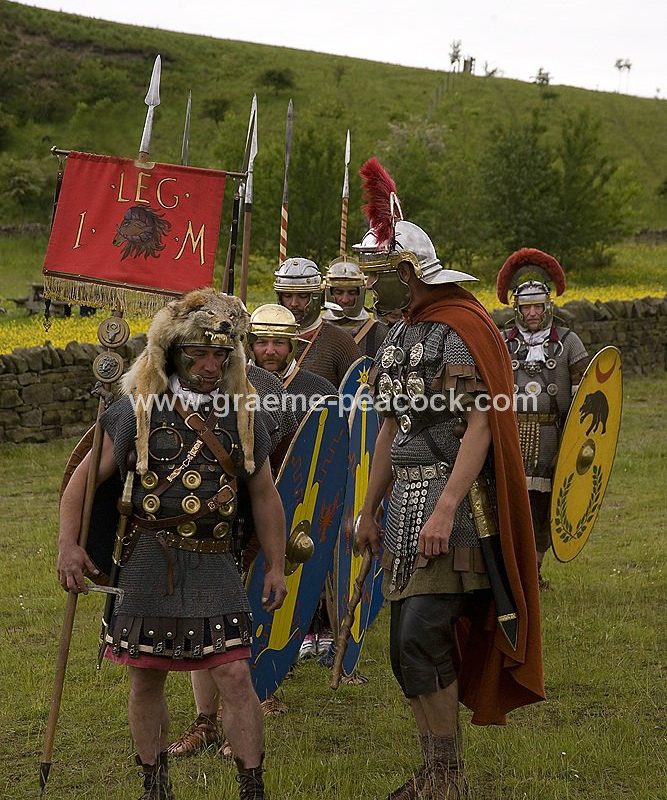 Roman re-enactments, Walltown Quarry, Greenhead, Northumberland, HWNT, NNP