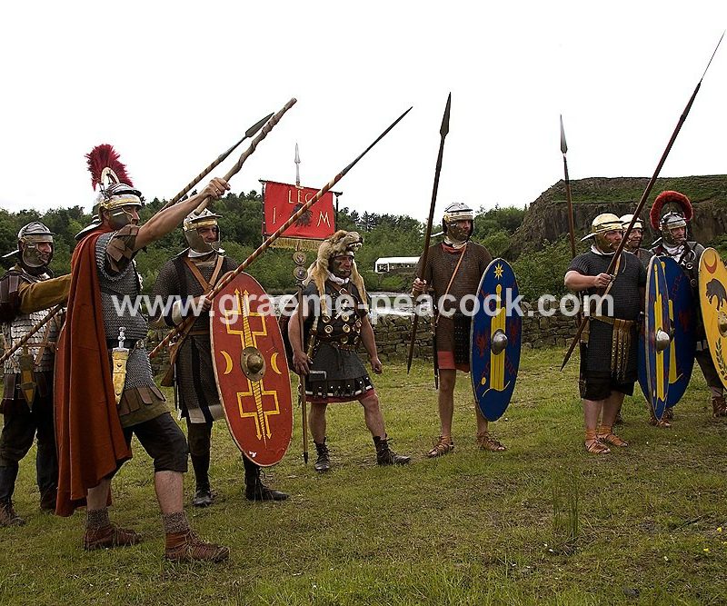 Roman re-enactments, Walltown Quarry, Greenhead, Northumberland, HWNT, NNP