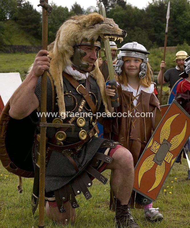 Roman re-enactments, Walltown Quarry, Greenhead, Northumberland, HWNT, NNP