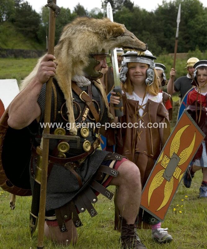 Roman re-enactments, Walltown Quarry, Greenhead, Northumberland, HWNT, NNP