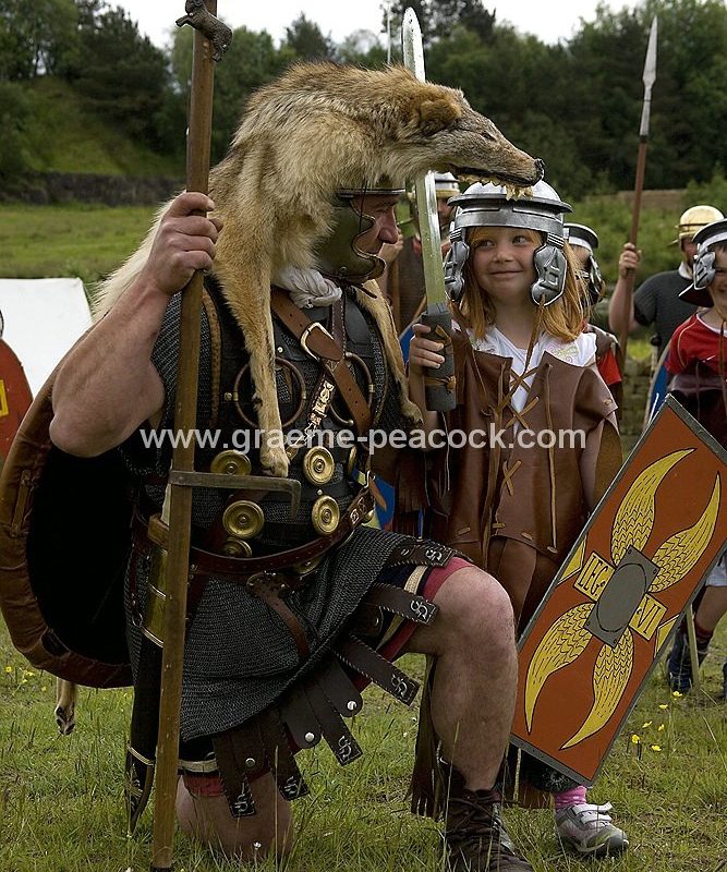 Roman re-enactments, Walltown Quarry, Greenhead, Northumberland, HWNT, NNP