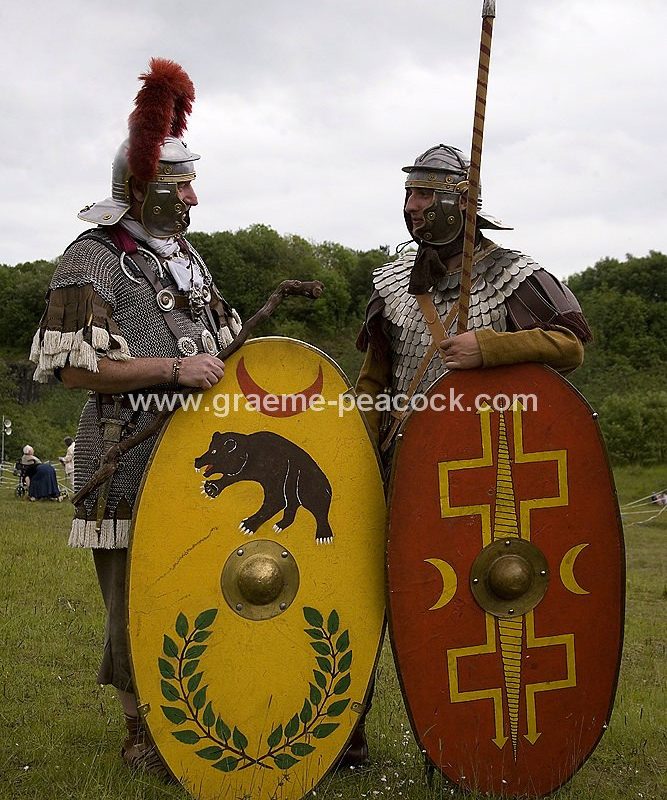 Roman re-enactments, Walltown Quarry, Greenhead, Northumberland, HWNT, NNP