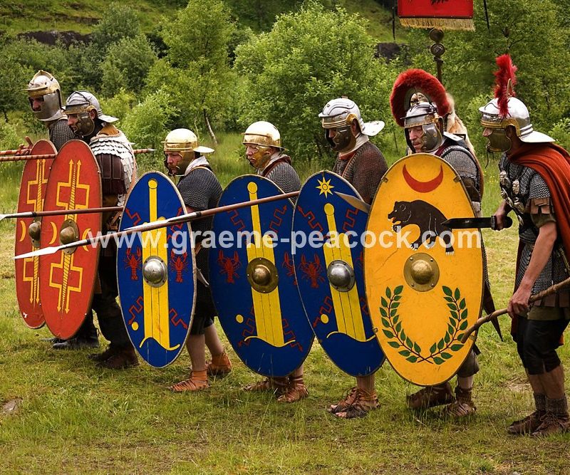Roman re-enactments, Walltown Quarry, Greenhead, Northumberland, HWNT, NNP