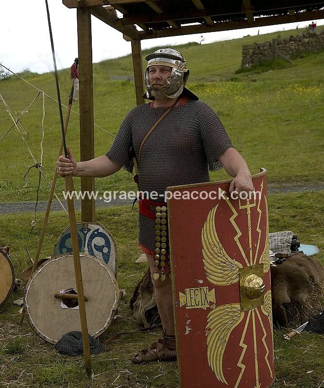 Roman re-enactments, Walltown Quarry, Greenhead, Northumberland, HWNT, NNP