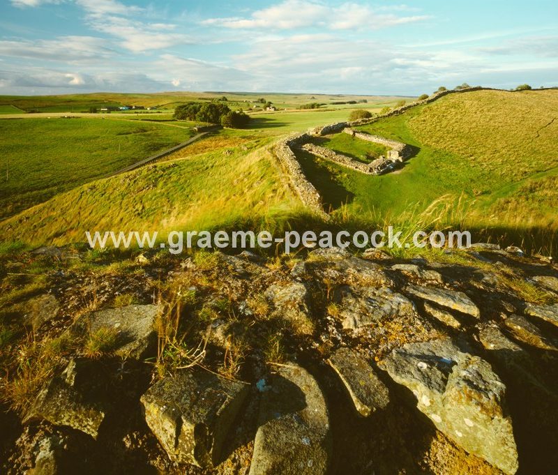 Hadrian's Wall at Milecastle 42, Cawfields, nr Haltwhistle, Northumberland