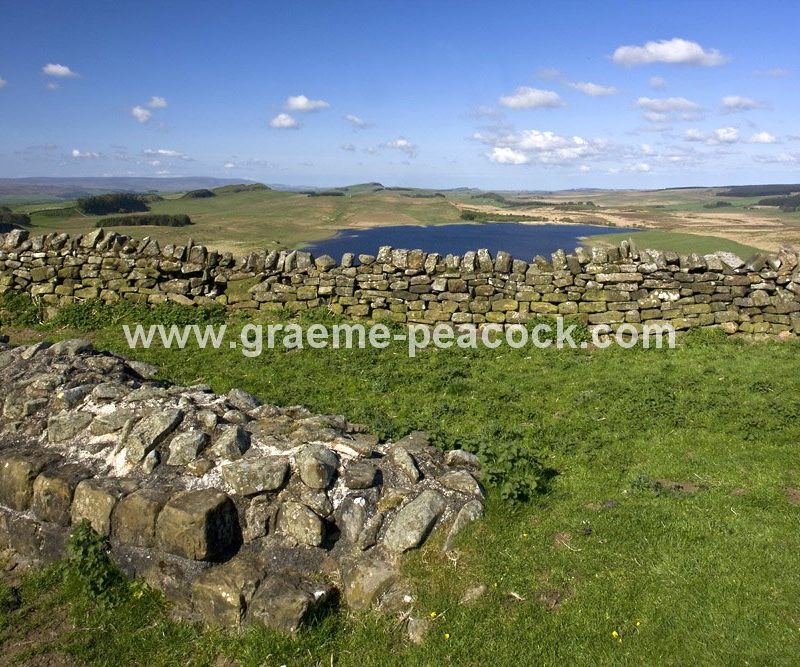Hadrian's Wall at Sewingshields Crags, near Bardon Mill, Northumberland