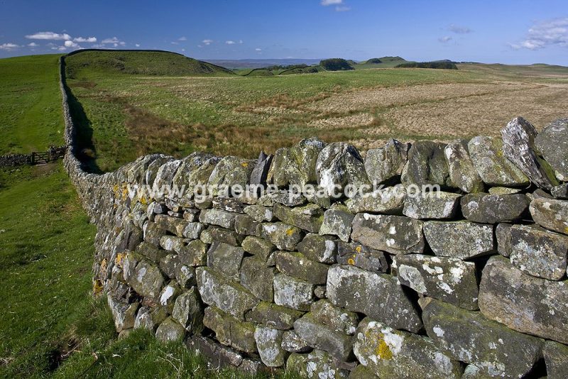 Hadrian's Wall at Sewingshields Crags, near Bardon Mill, Northumberland