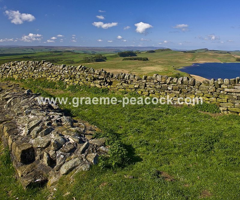 Hadrian's Wall at Sewingshields Crags, near Bardon Mill, Northumberland