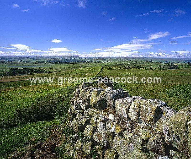Hadrian's Wall at Sewingshields Crags, near Bardon Mill, Northumberland