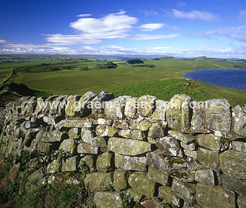 Hadrian's Wall at Sewingshields Crags, near Bardon Mill, Northumberland