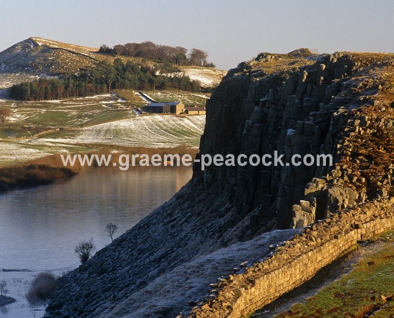 Hadrian's Wall at Crag Lough, from Steel Rigg, Northumberland