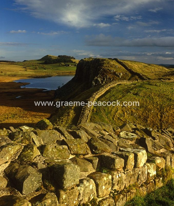 Hadrian's Wall at Crag Lough, from Steel Rigg, Northumberland