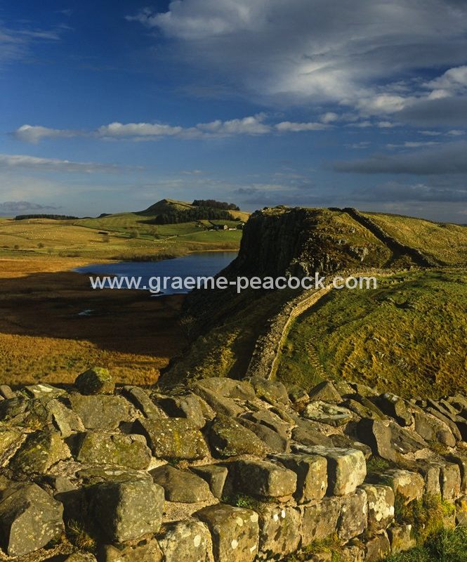 Hadrian's Wall at Crag Lough, from Steel Rigg, Northumberland