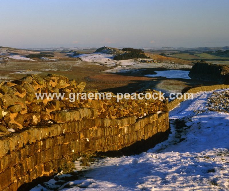 Hadrian's Wall viewed east from Windshields Crags, nr Twice Brewed, Northumberland