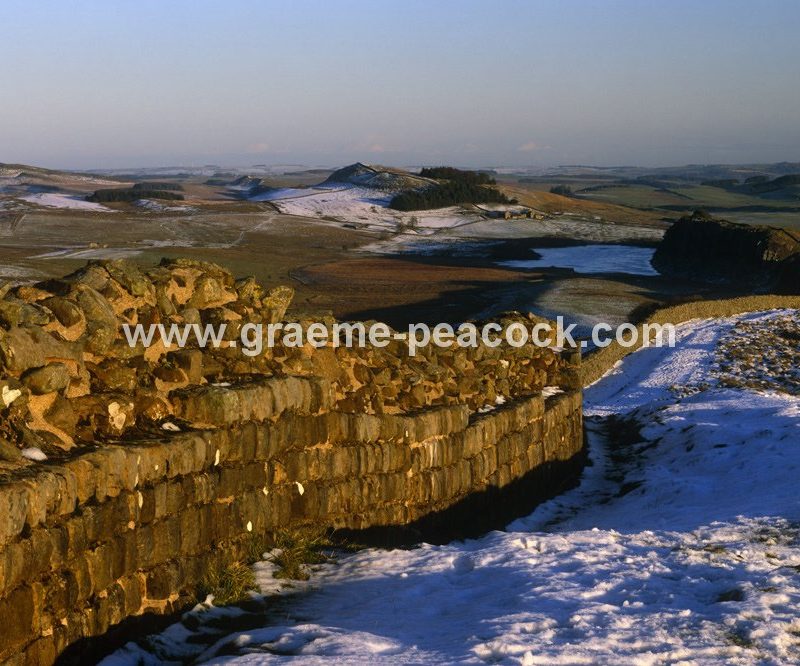 Hadrian's Wall viewed east from Windshields Crags, nr Twice Brewed, Northumberland