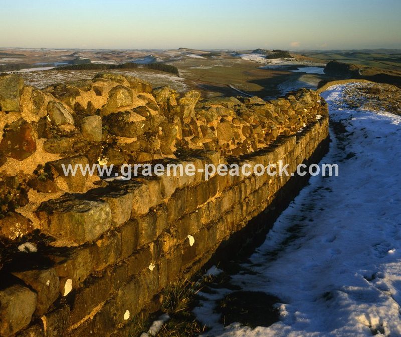 Hadrian's Wall viewed east from Windshields Crags, nr Twice Brewed, Northumberland