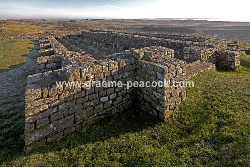 The Granaries at Housesteads Fort on Hadrian's Wall near Bardon Mill, Northumberland