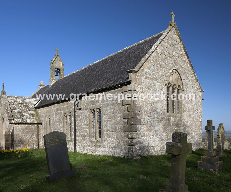 St Oswald's Church Heavenfield on Hadrian's Wall near Chollerford, Northumberland