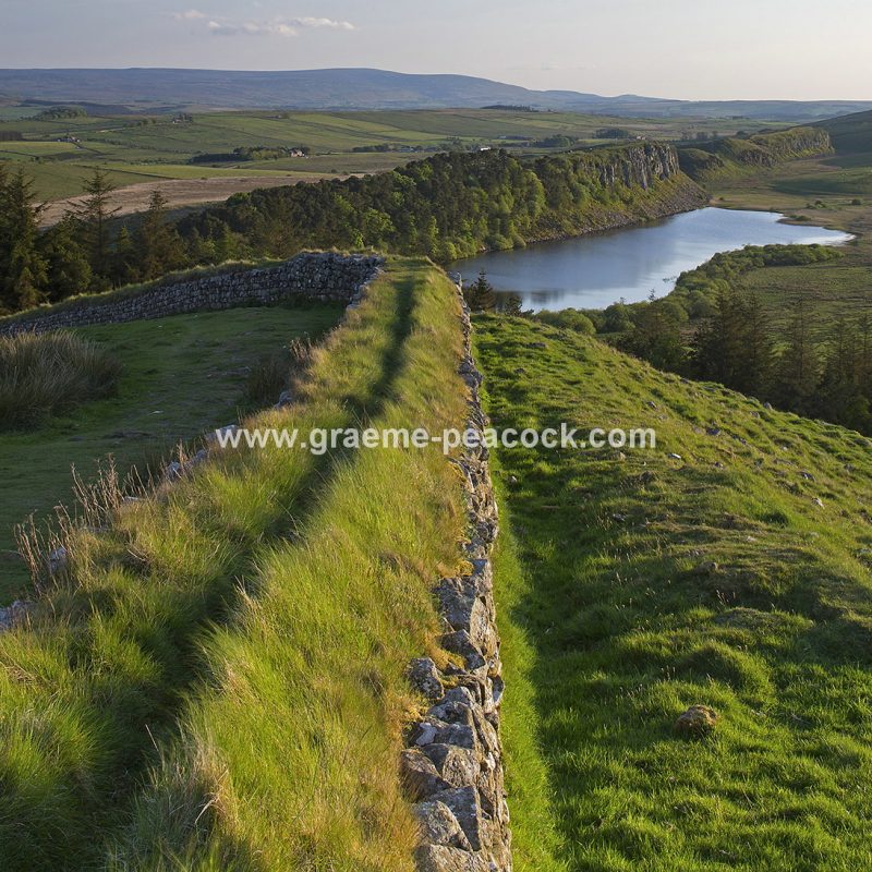 View west over Crag Lough from Hotbank Crags on Hadrian's Wall, Northumberland National Park